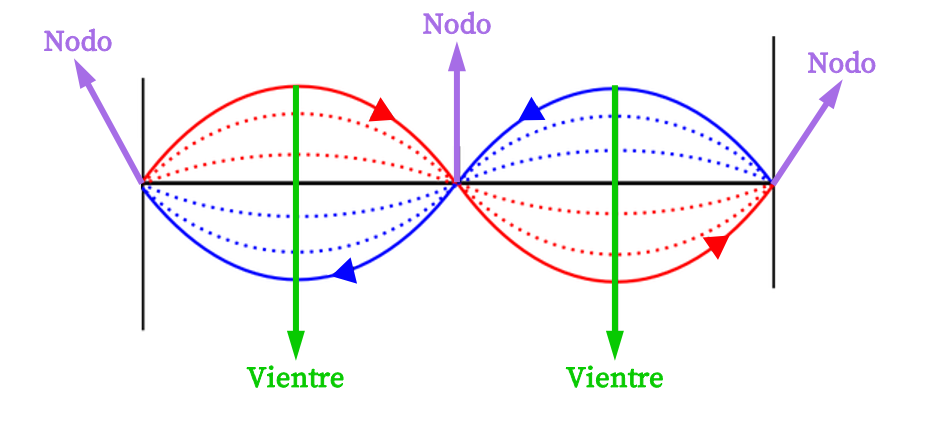 Nodos y vientres de una onda estacionaria