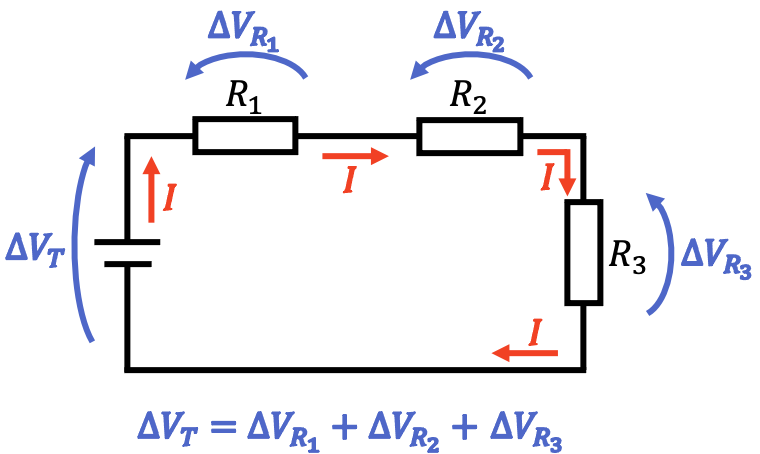 circuito eléctrico con resistencias en serie